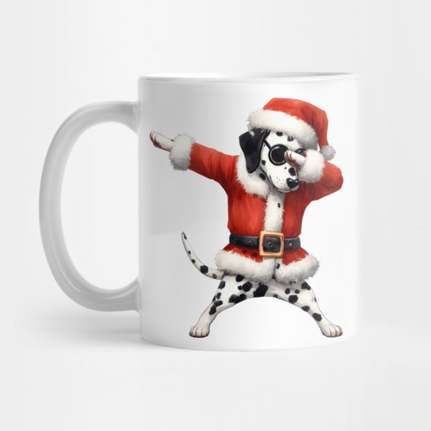 Christmas Dalmatian Dog Dabbing Dance by Chromatic Fusion Studio